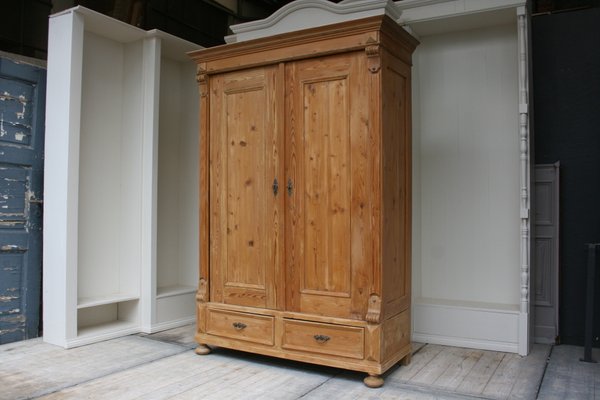 Antique Softwood Wardrobe For Sale At Pamono