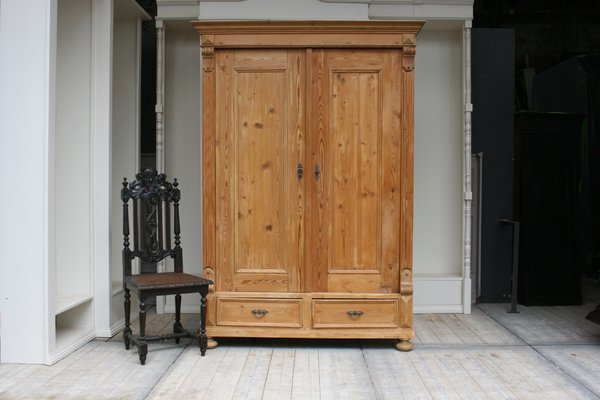 Antique Softwood Wardrobe For Sale At Pamono