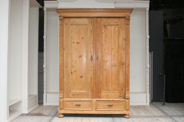 Antique Softwood Wardrobe For Sale At Pamono