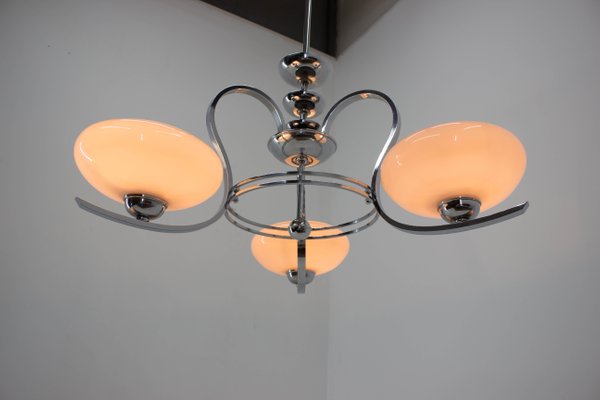 Art Deco Pink Chandelier 1930s For At Pamono Art Deco Pink Chandelier 1930s For, Pink Art Deco Ceiling Light Fixtures