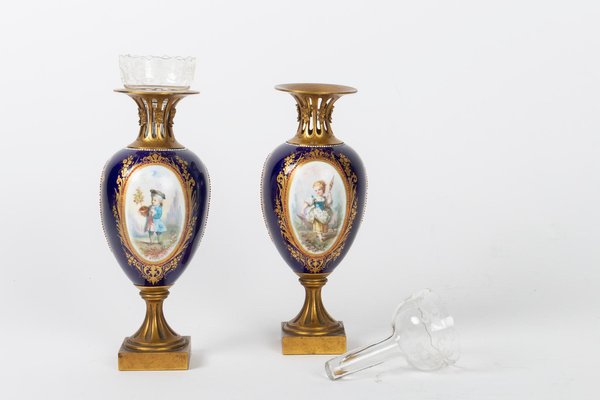 Antique Golden Bronze Vases Set Of 2 For Sale At Pamono