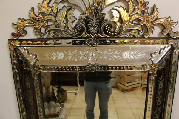 Large Antique Venetian Mirror For At Pamono Large Antique Venetian Mirror For