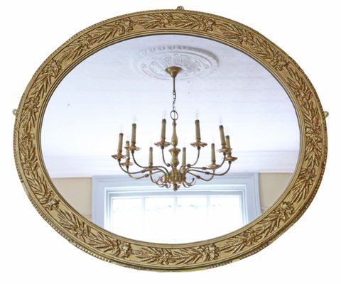 Large Oval Overmantle Wall Mirror 1920s For At Pamono Large Oval Overmantle Wall Mirror