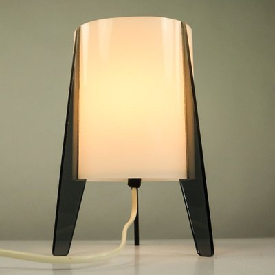 Mid Century Tripod Acrylic And Glass, Tripod Floor Lamp Glass Table
