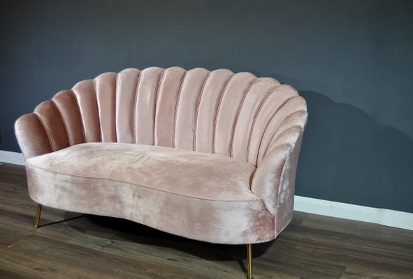 Art Deco Velvet And Br Sofa 1920s For At Pamono Art Deco Velvet And Br Sofa 1920s