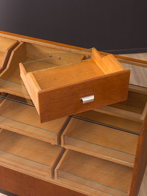 German Glass And Oak Veneer Credenza 1950s For Sale At Pamono
