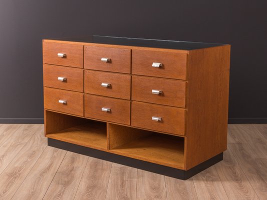 German Glass And Oak Veneer Credenza 1950s For Sale At Pamono