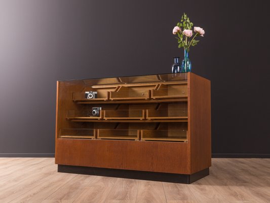 German Glass And Oak Veneer Credenza 1950s For Sale At Pamono