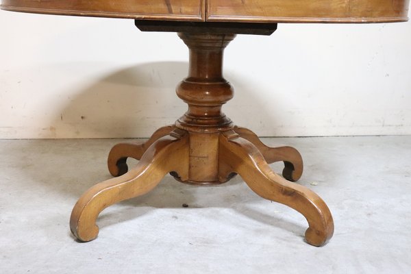Antique Walnut Extendable Dining Table 1850s For Sale At Pamono