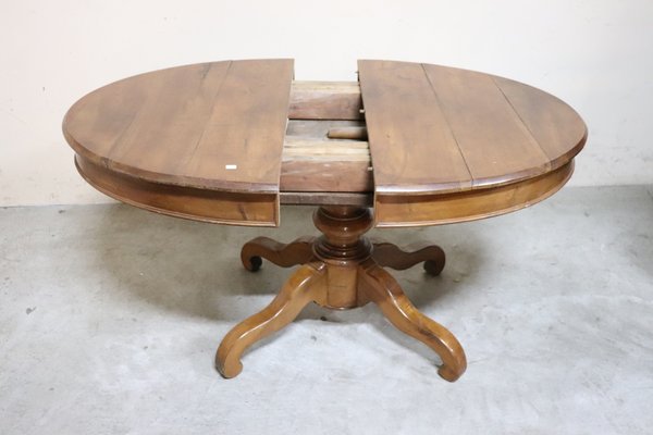Antique Walnut Extendable Dining Table 1850s For Sale At Pamono