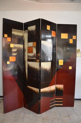 Art Deco Style Folding Screen Room Divider 1970s