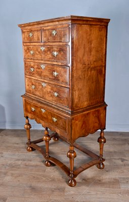 Antique Queen Anne Walnut Dresser For Sale At Pamono