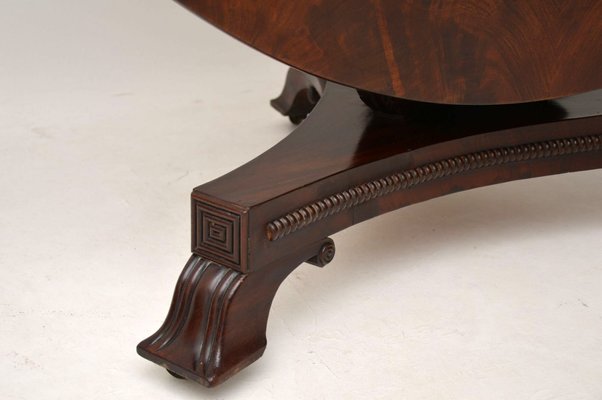 Antique Regency Mahogany Dining Table For Sale At Pamono
