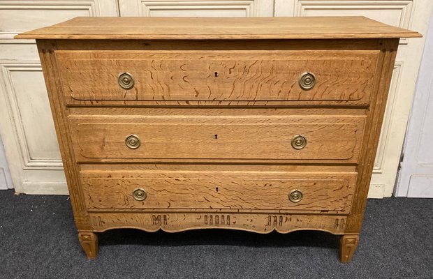 Antique French Bleached Oak Dresser For Sale At Pamono