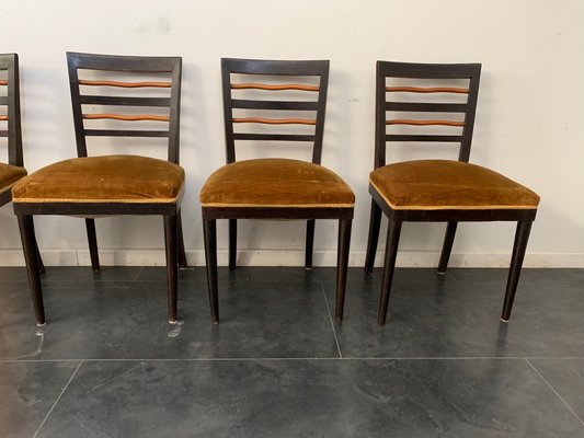 Beech Mahogany And Maple Dining Chairs 1940s Set Of 6