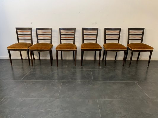 Beech Mahogany And Maple Dining Chairs 1940s Set Of 6