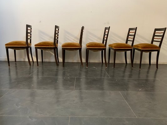 Beech Mahogany And Maple Dining Chairs 1940s Set Of 6