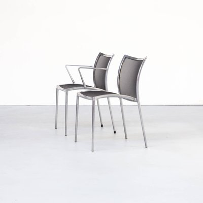 Aluminum Net Weave Dining Chairs By Zanotta Home For Zanotta 1980s Set Of 6 For Sale At Pamono