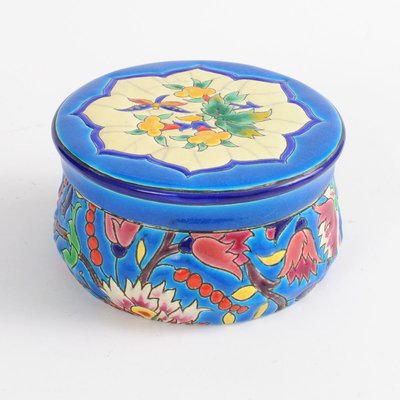 Vase Pot à Thé Héritage Bleu Émaux De Longwy | Vessière Cristaux
