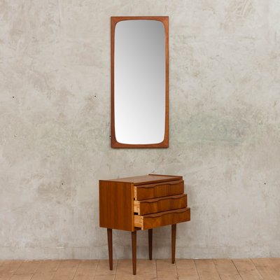 Danish Teak Mirror And Dresser 1960s Set Of 2 For Sale At Pamono