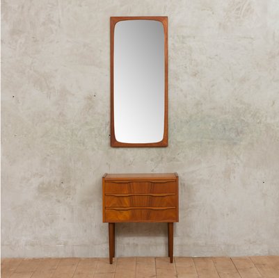 Danish Teak Mirror And Dresser 1960s Set Of 2 For Sale At Pamono