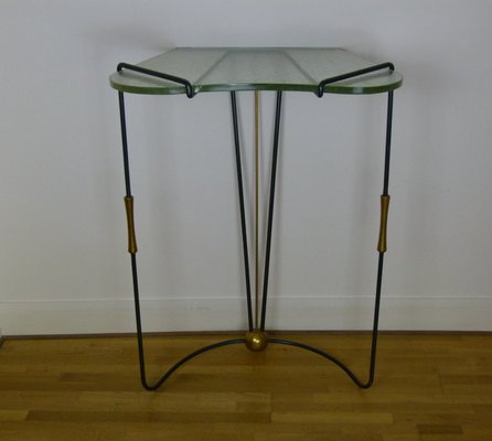 Metal And Bronze Console Table By Batistin Spade For Saint Gobin Bronze Console Table By Batistin Spade