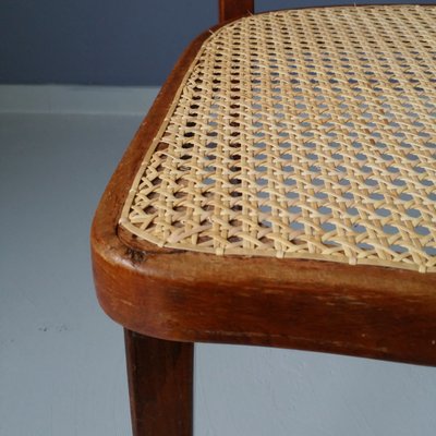 Chaise Thonet en bois massif et assise en bois avec finition bois vieilli