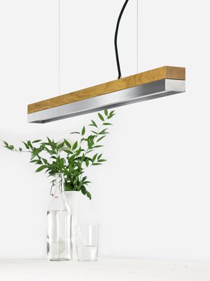 C2o Oak Wood Stainless Steel Pendant Light From Gantlights For At Pamono - Oak Pendant Light