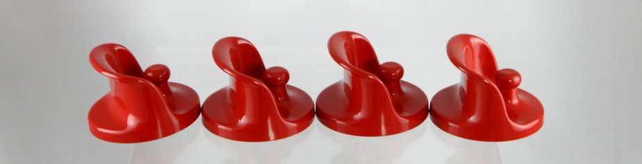 Modell 4702 rot 1 von 4 Design Olaf von Bohr Vintage Kartell Kleiderhaken