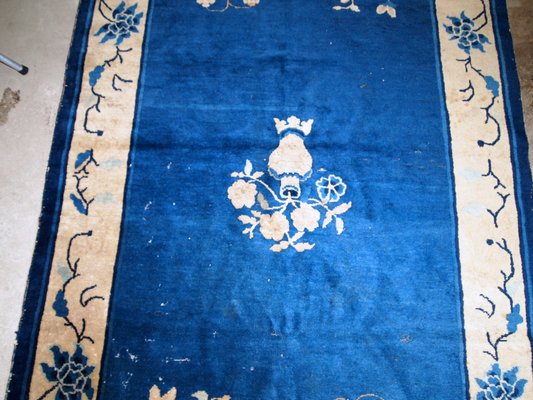 Antique Chinese Peking Rug For At, Antique Oriental Rug Value