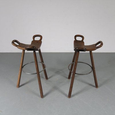 Spanish Marbella Bar Stool, 1970s Spanish Marbella Bar Stool, 1970s