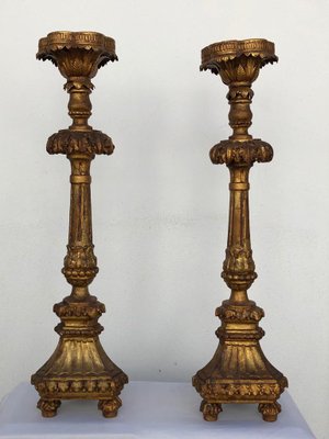 Antique Candleholders, Set of 2