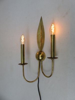 Brass Wall Lights 1950s Set Of 2