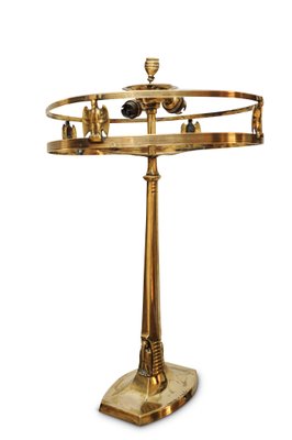 art nouveau brass table lamp