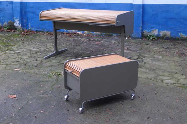 Mid Century Filing Cabinet On Wheels By George Nelson For Herman