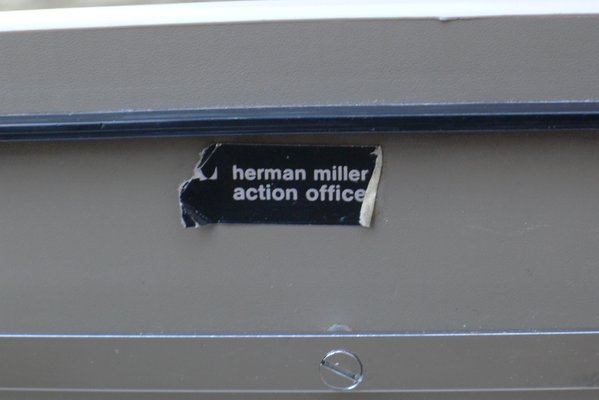 Mid Century Action Office Filing Cabinet On Wheels By George