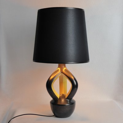 yellow ceramic table lamp