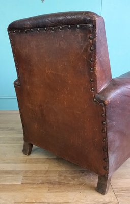 French Leather Club Chair 1920s French Leather Club Chair 1920s
