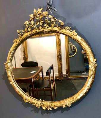 Antique Gold Leaf Mirror For At Pamono Antique Gold Leaf Mirror For At Pamono