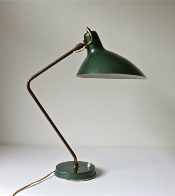 Dark Green Table Lamp By Lacroix Jean, Green Desk Lamp