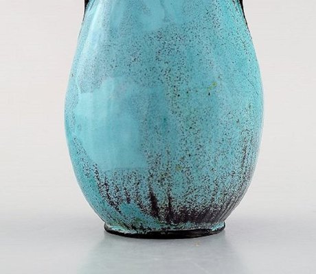 Vintage Glazed Stoneware Vase By Svend Hammershoi For Kahler For