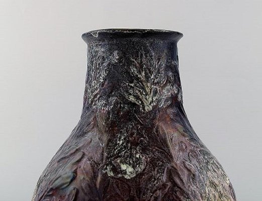 Antique Glazed Stoneware Vase By Svend Hammershoi For Kahler For