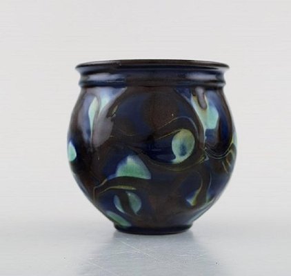 Vintage Glazed Ceramic Vase From Kahler For Sale At Pamono