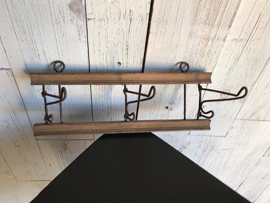 アンティーク家具 iron×wood hanger rack