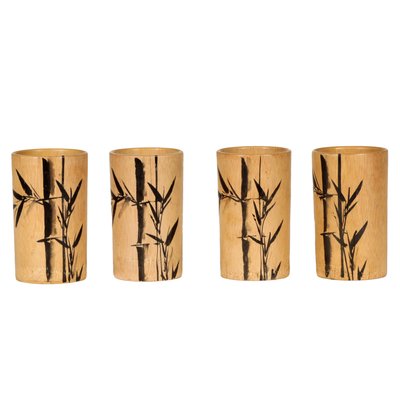 LONTAI Porta Tazze In Bambù Con 6 Ganci, Porta Tazze Da Caffè Verticale Salvaspazio, Per Cucina E Organizzazione, Appendi Anche Gioielli E Accessori