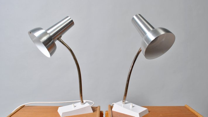 Vintage German Sis Aluminum And Metal Desk Lamps From Set Of Aluminum And Metal Desk Lamps From Sis