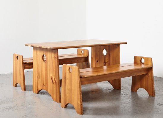 Mid Century Swedish Pine Benches By Gilbert Marklund For