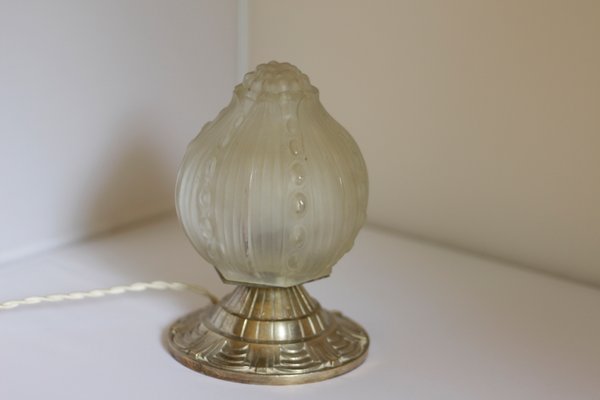 Petite Lampe De Bureau Boule Art Deco 1920s En Vente Sur Pamono