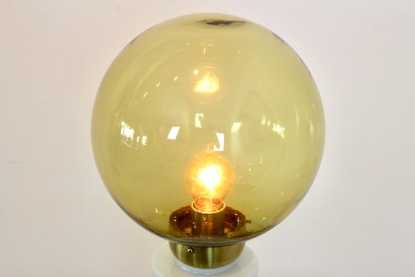 Suri genoeg Won Glass and Brass Table Lamp from Raak Amsterdam, 1960s for sale at Pamono