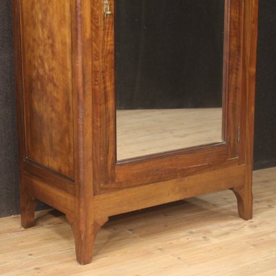 Italian Rosewood Walnut And Burl Inlaid Wardrobe 1950s For Sale